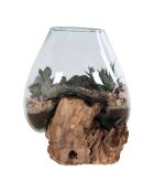 Goutte d'eau décoration avec verre San Marino nature - 15-20x18x20 cm