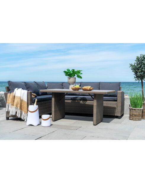 Sintra schwarz/weiß/braun kariert - 170x130 cm