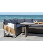 Sintra schwarz/weiß/braun kariert - 170x130 cm