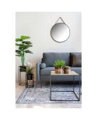 Miroir avec cadre en acier Trapani  noir - D.60 cm