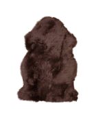 Peau lainée marron - 50x85 cm