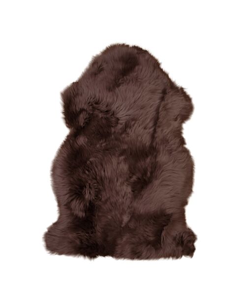 Peau lainée marron - 50x85 cm