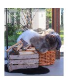 Peau lainée marron - 50x85 cm