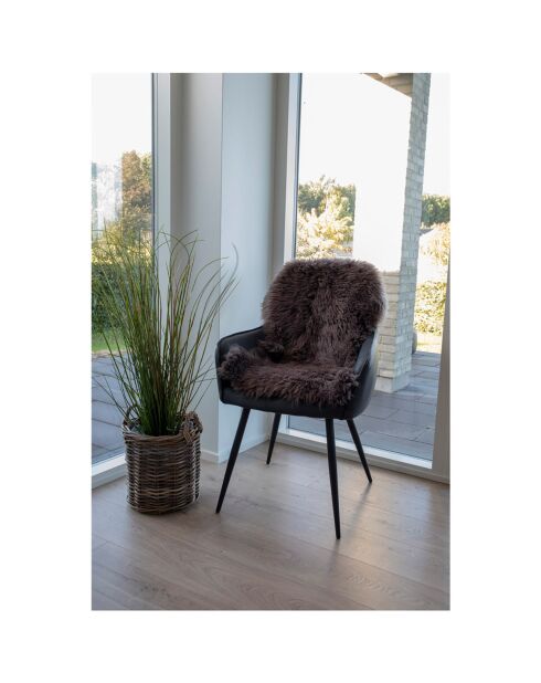 Peau lainée marron - 50x85 cm