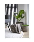 3 graue runde Tivoli-Körbe