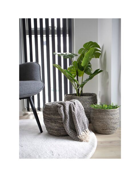 3 cestini rotondi Tivoli grigi