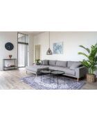 Couchtisch aus pulverbeschichtetem Stahl mit schwarzem Venezia-Glas - D.48xH.48 cm