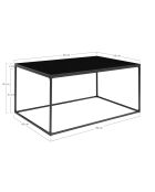 Vita schwarzer Couchtisch - 90x60x45 cm