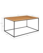 Mesita Vita Nature con aspecto de roble - 90x60x45 cm