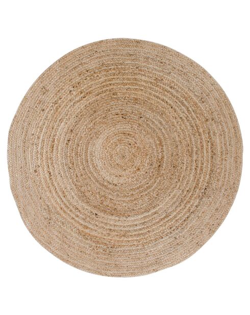 Tapis rond en jute naturel tressé Bombay nature - D.150 cm