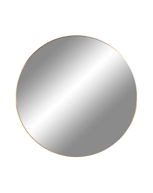 Miroir avec cadre aspect laiton Jersey aspect laiton - D.80 cm