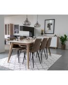 2 Middelfart bruine microvezelstoelen - 55x44x86 cm