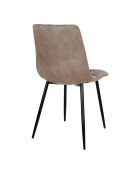 2 Middelfart bruine microvezelstoelen - 55x44x86 cm