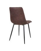 2 Middelfart bruine microvezelstoelen - 55x44x86 cm