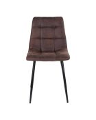 2 Middelfart bruine microvezelstoelen - 55x44x86 cm