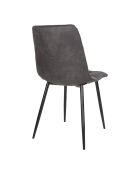 2 graue Middelfart-Mikrofaserstühle - 55x44x86 cm