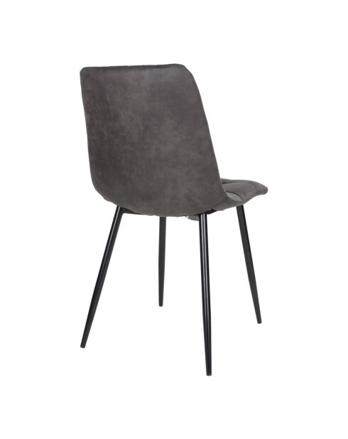 2 graue Middelfart-Mikrofaserstühle - 55x44x86 cm