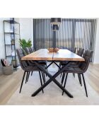 2 graue Middelfart-Mikrofaserstühle - 55x44x86 cm