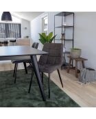 2 graue Middelfart-Mikrofaserstühle - 55x44x86 cm