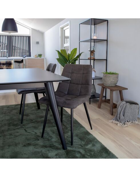 2 graue Middelfart-Mikrofaserstühle - 55x44x86 cm