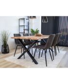 2 graue Middelfart-Mikrofaserstühle - 55x44x86 cm