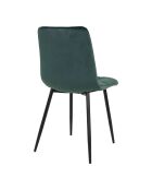 2 dunkelgrüne Samtstühle von Middelfart - 55x44x86 cm