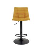 2 mosterdgele barstoelen Middelfart - 43x43x88-108 cm