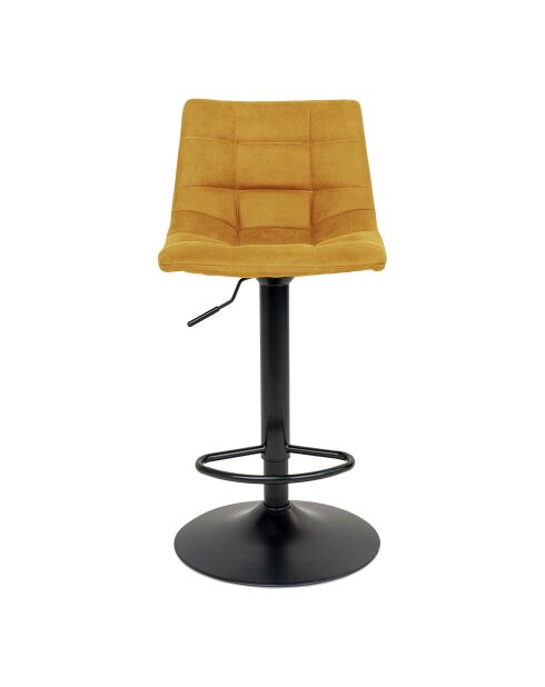 2 mosterdgele barstoelen Middelfart - 43x43x88-108 cm