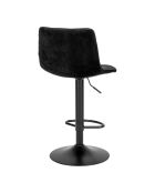 2 schwarze Middelfart-Barstühle aus Samt - 43x43x88-108 cm