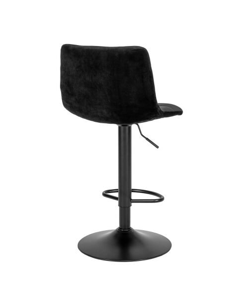 2 schwarze Middelfart-Barstühle aus Samt - 43x43x88-108 cm