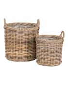 2 cestas redondas con interior de plástico Gili nature