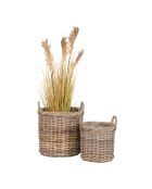 2 cestas redondas con interior de plástico Gili nature