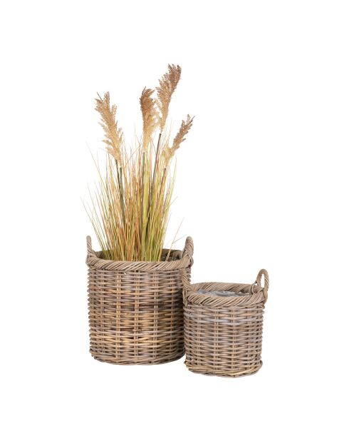 2 cestini rotondi con interno in plastica Gili nature