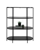Étagère ovale Vita noire - 36x85x111 cm