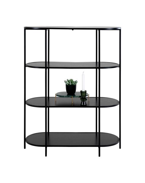 Étagère ovale Vita noire - 36x85x111 cm