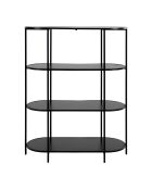 Étagère ovale Vita noire - 36x85x111 cm
