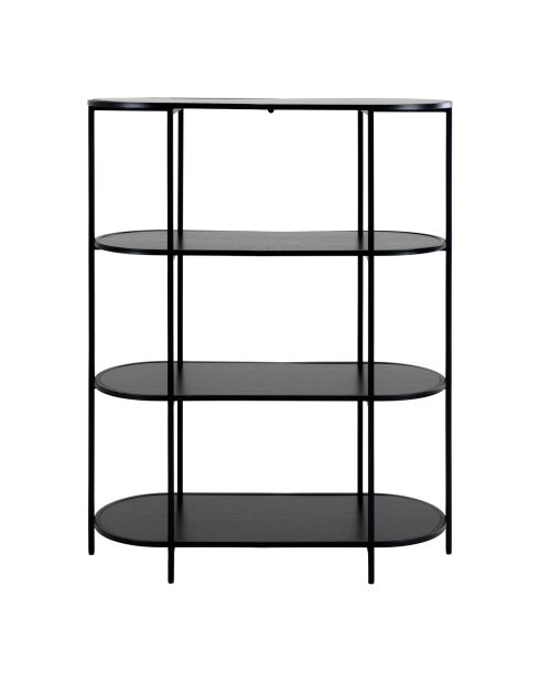 Étagère ovale Vita noire - 36x85x111 cm