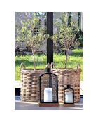 2 cestas redondas de ratán kubu Indo