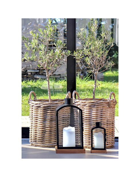 2 cestas redondas de ratán kubu Indo