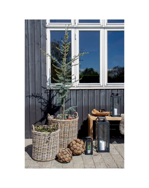 2 cestas redondas de ratán kubu Indo