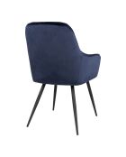 2 Stühle Harbo aus blauem Samt - 65x57x87 cm