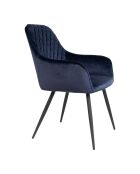 2 Stühle Harbo aus blauem Samt - 65x57x87 cm