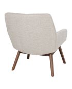Silla de salón con patas de nogal London sand - 65x63x73 cm