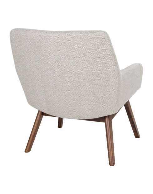 Silla de salón con patas de nogal London sand - 65x63x73 cm