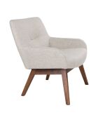 Silla de salón con patas de nogal London sand - 65x63x73 cm