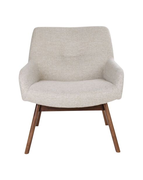 Silla de salón con patas de nogal London sand - 65x63x73 cm