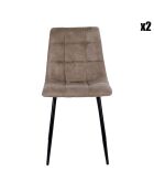 2 Middelfart bruine microvezelstoelen - 55x44x86 cm