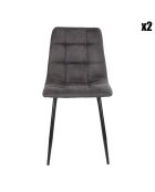 2 graue Middelfart-Mikrofaserstühle - 55x44x86 cm