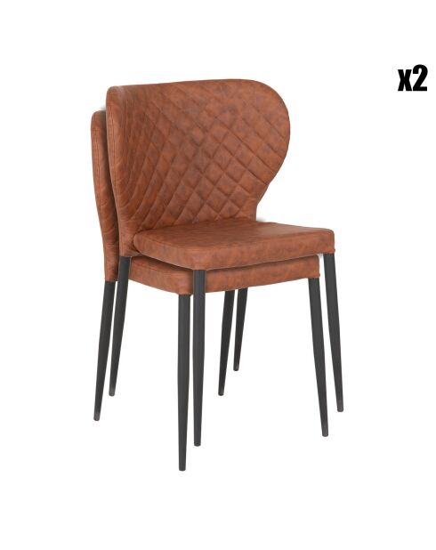 4 sillas Pisa marrones - 52x54x83 cm