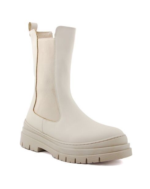 Chelsea Boots Talissi ecru - hak van 6 cm